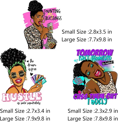 Miniatura 2 de Parches de transferencia de calor para mujer, diseño de ropa, lavables, 6 unidades, adhesivos de transferencia para planchar, decoración de apliques