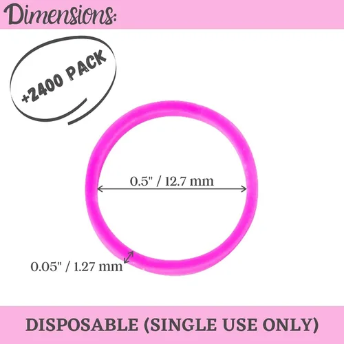 Miniatura 2 de Mr. Pen - Bandas de goma para el cabello de colores surtidos, paquete de 2400, mini lazos elásticos para cabello y niñas