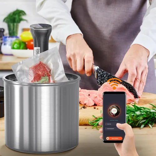 Miniatura 4 de Wifi Sous Vide Cooker 1100W Sous Vide Circulador de inmersión de precisión para filete perfecto, pollo tierno y comidas saludables, ultra silencioso