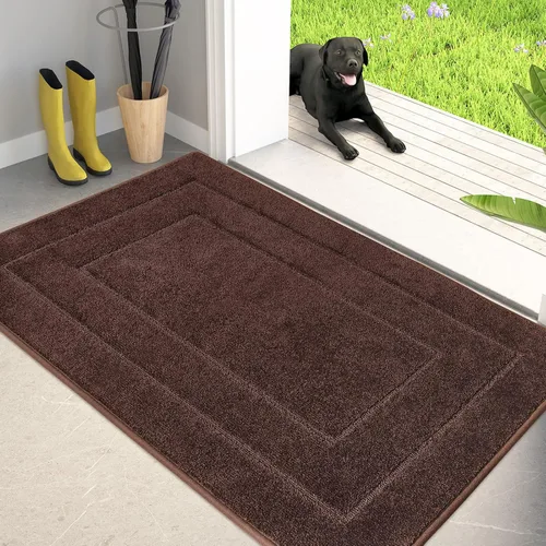 Miniatura 10 de PURRUGS Tapete para puerta que atrapa la suciedad, 20 x 31.5 pulgadas, antideslizante, lavable a máquina, tapete de entrada para perro, tapete