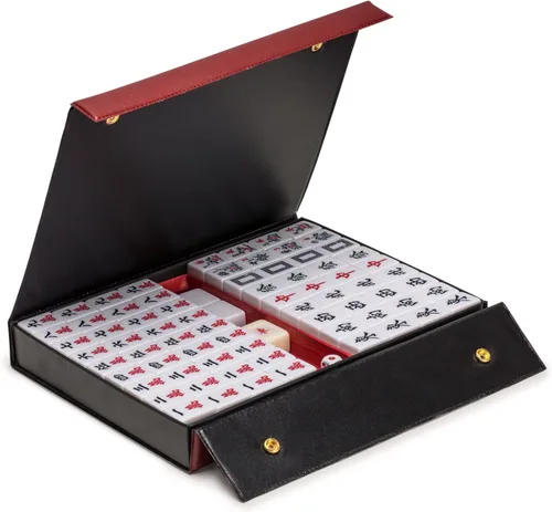 Miniatura 4 de Yellow Mountain Imports Juego de Mahjong chino – Rouge Prestige – 146 Azulejos Medianos, Set Profesional para Juego al Estilo Chino [中式麻將 專業套裝]