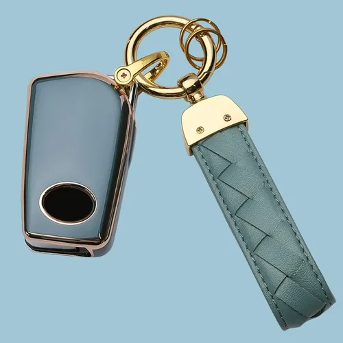 Miniatura 6 de Funda para llavero Toyota con llavero Adecuada para Fortuner tundra Camry RAV4 Highlander Corolla Funda para llave inteligente (Azul, 4 botones)