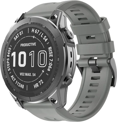 Miniatura 8 de OVERSTEP Compatible con Fenix 7X Band, correa de reloj de silicona suave de 1.024 in de ancho para Garmin Fenix 5X/Fenix 5X Plus/Fenix 6X/Fenix 6X