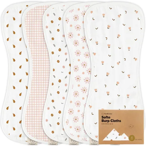 Miniatura 26 de Paquete de 5 paños de muselina para eructos para bebé, niño, niña, trapos muy absorbentes para bebés, 8 capas de viscosa derivada de toalla