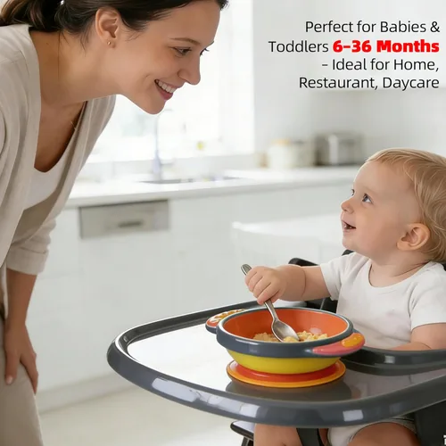 Miniatura 6 de Bandeja para silla alta para bebé compatible con Stokke Tripp Trapp V2+, bandeja de repuesto para silla alta Stokke, superficie lisa y fuerte Gris