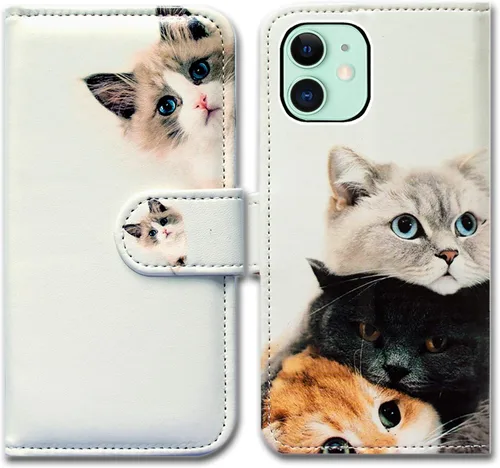 Miniatura 23 de Bcov - Funda para iPhone 13, funda tipo cartera de cuero verde con diseño de pájaro negro, funda con solapa y soporte con ranura para tarjetas