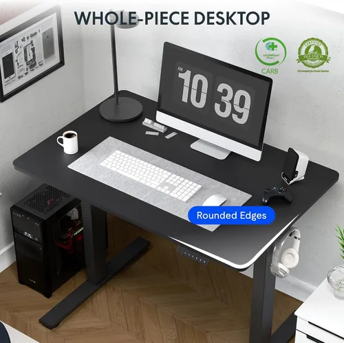 Miniatura 4 de FLEXISPOT Escritorio Eléctrico de Pie de Una Pieza, 40 x 24 Pulgadas Escritorio Ajustable con Superficie Sin Costuras, Controlador de Memoria