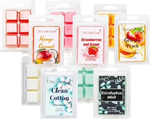 The Candle Daddy Family Friendly FAVES Volumen II – Paquete de 5 unidades de cera derretida – 30 cubos en total – 10 onzas en total