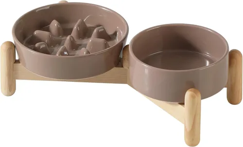Miniatura 43 de Havniva Tazón de cerámica de 0.9 tazas para perros de alimentación lenta para perros pequeños, alimentador lento para mascotas de 6.1 pulgadas, 1 x