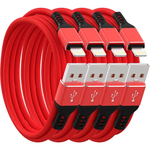 Miniatura 11 de Ironten Cable de carga para iPhone, certificado MFi de Apple, 1 paquete de 6 pies, color azul, largo, de carga rápida, sincronización de datos