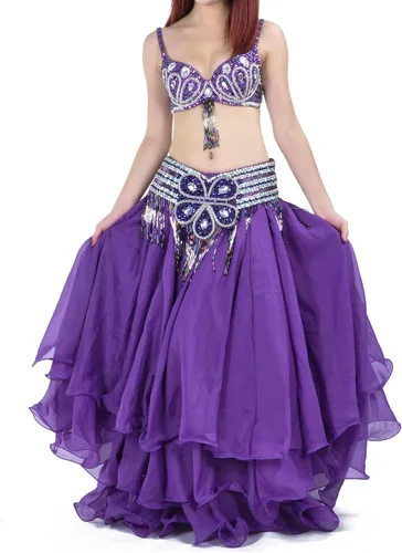 Miniatura 5 de Falda de gasa tribal para danza del vientre, para Halloween
