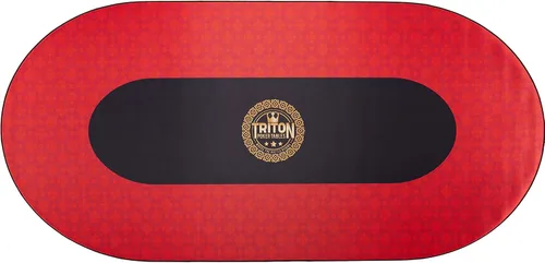 Triton Premium Tapete Portátil para Mesa de Póquer para 10 Jugadores Azul - Tapete de Juego de Póquer Portátil de Goma con Tela Multi-Spandex con