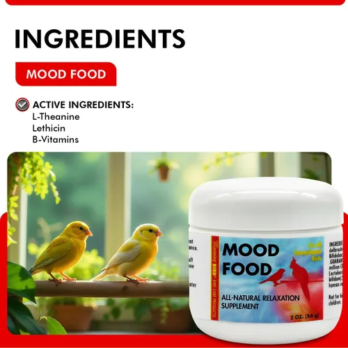 Miniatura 5 de Morning Bird Comida para el estado de ánimo, 2 onzas, suplemento calmante natural para pájaros, no sedante, comportamiento no deseado, desplumado