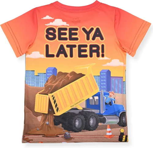 Miniatura 2 de Blippi Camiseta de manga corta para niños pequeños y bebés azulnaranja