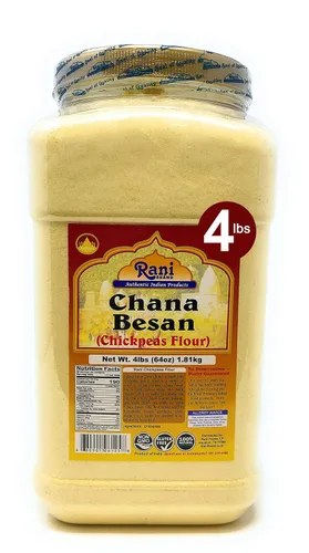 Miniatura 12 de Rani Chana Besan (harina de garbanzos, gramo) 400 onzas (25 libras) caja a granel de 25.0 lbs ~ Todo natural Vegano Apto para gluten Sin OMG