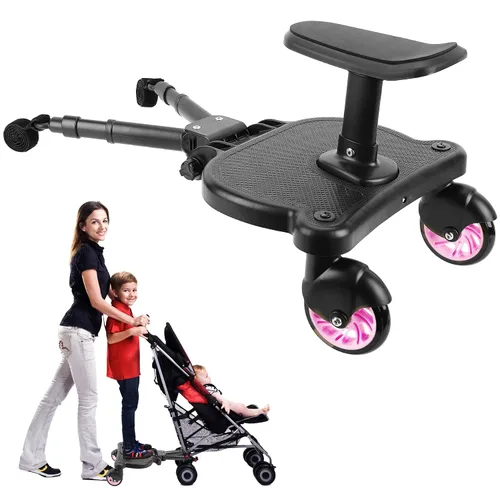 Miniatura 9 de Tabla universal para cochecito 2026 con asiento desmontable, conectores de cochecito 2 en 1 para la mayoría de cochecitos, soporta niños de hasta 55