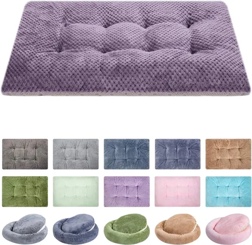 WONDER MIRACLE Fuzzy - Camas de lujo para mascotas, camas súper afelpadas para perros o gatos, ideal para jaulas de perros, apta para lavar a L-uva