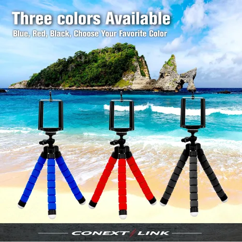 Miniatura 3 de Soporte universal ajustable para teléfono con trípode de pulpo para cámara de iPhone (negro)