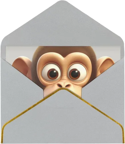 Miniatura 12 de The Silent Monkey - Tarjetas de felicitación impresas, tarjetas en blanco de 4.5 x 6 pulgadas con sobres para todas las ocasiones, cumpleaños, Rojo