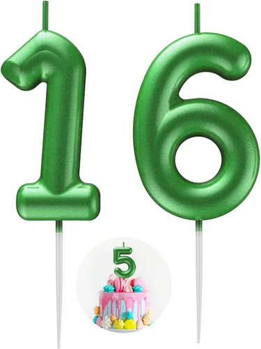 Miniatura 41 de Velas número 2 arcoíris con número 3D de feliz cumpleaños para decoración de fiesta de pastel de cumpleaños, suministros de celebración