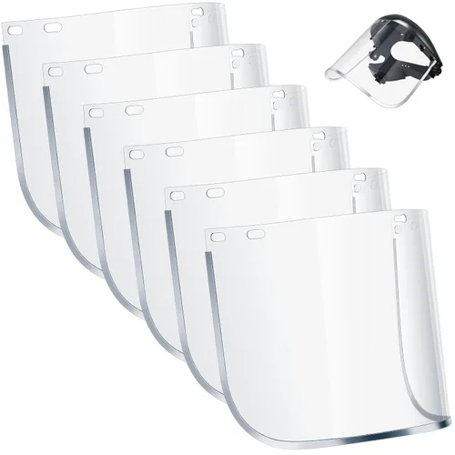 Miniatura 11 de Kingdder 12 protectores faciales transparentes de repuesto para moler y cortar, 15 x 8 x 0.04 pulgadas de seguridad para protección facial