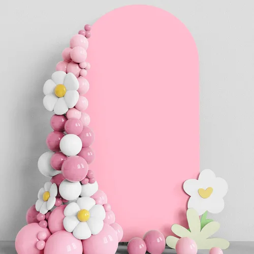 Miniatura 17 de Asee'm Cubierta de arco de boda de 6 pies, color beige, ajustada, cubierta de elastano ajustable de 2 caras, cubierta de fondo para decoración