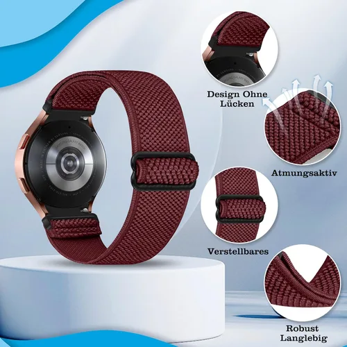 Miniatura 2 de Correa sin huecos compatible con Samsung Galaxy Watch 6/5/4 Band 1.575 in 1.732 in/Galaxy Watch 6 Classic Band 1.693 in 1.850 in/Galaxy Watch 5 Pro