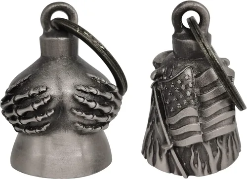 Miniatura 18 de 【Paquete de 2】Campanas de Motocicleta para Motociclista de Buena Suerte Campanas Guardianas de Conducción con Colgador Accesorio de Motocicleta