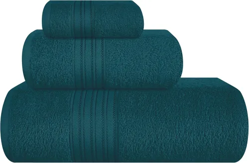 Miniatura 59 de BOUTIQUO Juego de 2 toallas de baño 100% algodón de 28 x 55 pulgadas, toallas de baño grandes ecológicas, compactas, de secado rápido, ligeras, Rosa