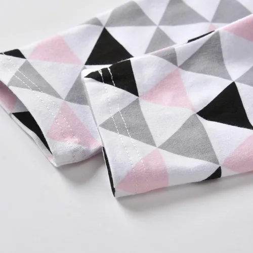 Miniatura 9 de Conjunto de 3 piezas de ropa de bebé niña de manga larga con letras pantalones casuales y diadema