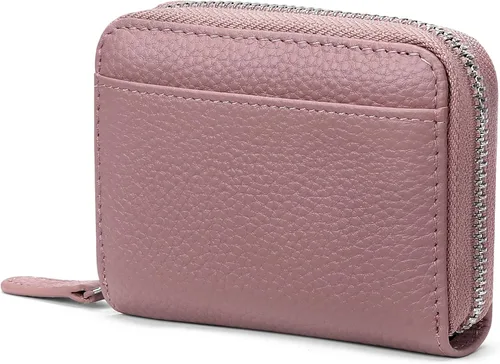 Miniatura 15 de SENDEFN Cartera de cuero para mujer, con bloqueo RFID, pequeñas carteras compactas, titular de la tarjeta de crédito con ventana de identificación