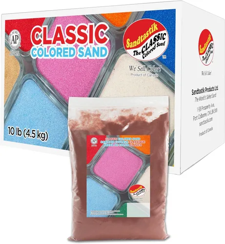 Miniatura 11 de Sandtastik Arena blanca de color clásico: caja a granel de 10 libras de arena de grano fino vibrante para artes y manualidades, botellas de arena
