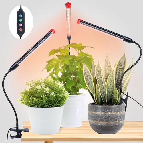 Miniatura 8 de ¡Cambio de juego! FECiDA Paquete de 2 unidades de 9W de alimentación enchufable para el hogar, NO adaptador de 5W, luces de cultivo con clip
