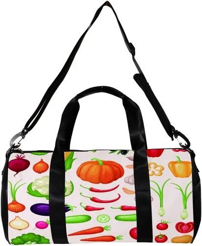 Miniatura 2 de LEVEIS Healthy Vegetables Sports Duffel Bag Travel Tote Carry on Weekender Gym Overnight Bag for Men & Women