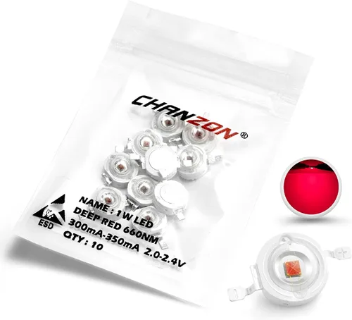 Miniatura 12 de Chanzon 10 piezas de chip LED de alta potencia de 1 W de espectro completo para plantas