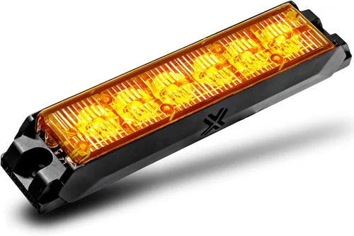Miniatura 60 de LAMPHUS NanoFlare - Luz de advertencia estroboscópica de 5 pulgadas y 6 W, color blanco ámbar, luz de advertencia estroboscópica para parrilla