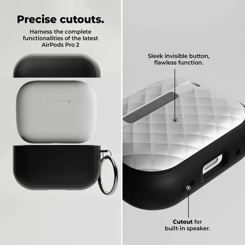 Miniatura 4 de HUSH Funda premium para Airpods Pro de 2ª generación compatible con Airpods Pro de 1ª/2ª generación, compatible con carga inalámbrica