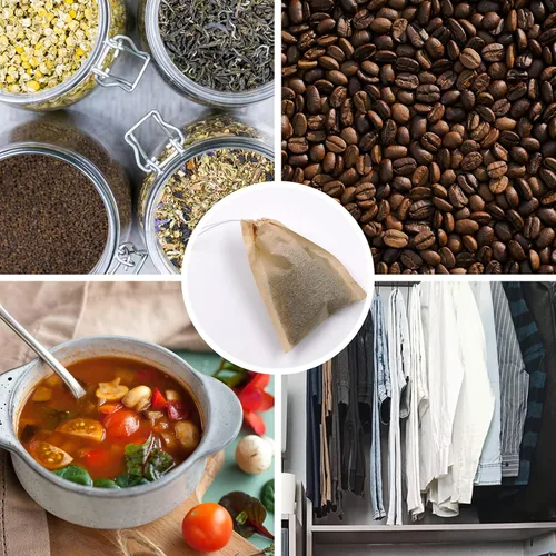 Miniatura 5 de SNAIL GARDEN 300 bolsas de filtro de té, infusor de té para té de hojas sueltas con 1 pinza para bolsa de té y 5 soportes para bolsas de té, papel