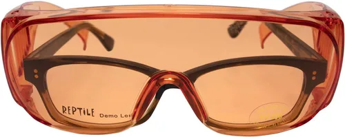 Miniatura 3 de Calabria 1003 Gafas de seguridad grandes que se ajustan sobre anteojos graduados Fitover para hombres y mujeres, envolventes, tintadas, Naranja