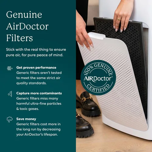 Miniatura 4 de Paquete de filtros de repuesto originales AirDoctor ADAD5000/5500 de 1 año. Incluye 4 carbono/COV de primera calidad + 2 UltraHEPA. Calidad