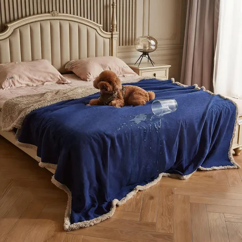 Miniatura 14 de Kritter Planet - Manta impermeable y a prueba de orina para perros grandes; manta suave, reversible y a prueba de líquidos para proteger el sofá