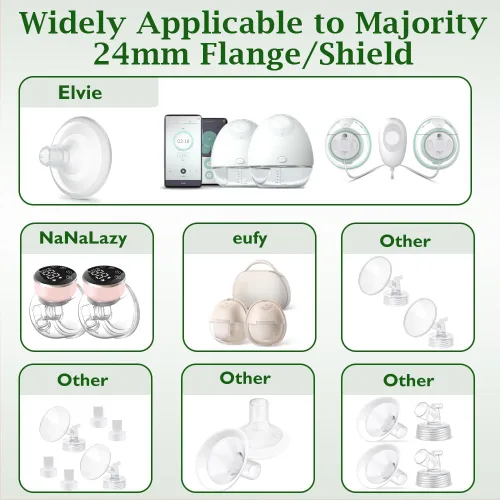 Miniatura 3 de Insertos de brida 17mm 6 piezas Compatibles con sacaleches portátiles Momcozy/Medela/eufy/Spectra/Medela/TSRETE/Lansinoh, para el escudo/brida