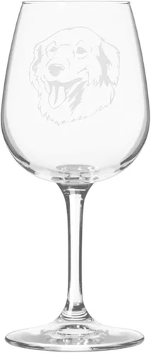 Miniatura 457 de Copa de vino de 12.75 onzas con diseño de perro grabado