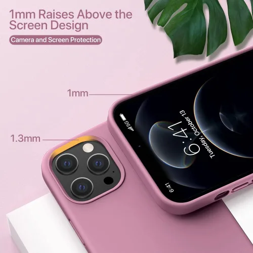 Miniatura 5 de Miracase - Funda compatible con iPhone 12 Pro Max, [forro de microfibra suave antiarañazos], funda de silicona líquida de goma de gel a prueba