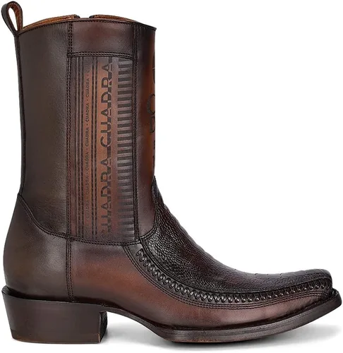 Miniatura 4 de Cuadra Botas vaqueras para hombre en piel auténtica de avestruz 1J2KPT