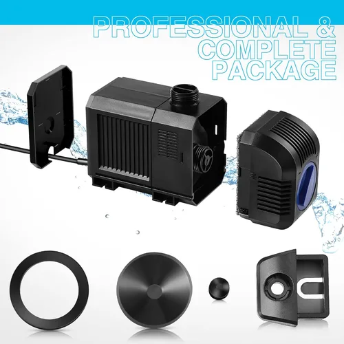 Miniatura 6 de Bomba de agua sumergible de 1600 GPH, bomba de fuente de agua eléctrica de 100 W, kit de bomba de estanque para jardín, piscina, peces, acuario