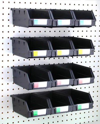 Miniatura 23 de Papeleras de Pegboard – tamaños 3.5", 5", o 7" Negro