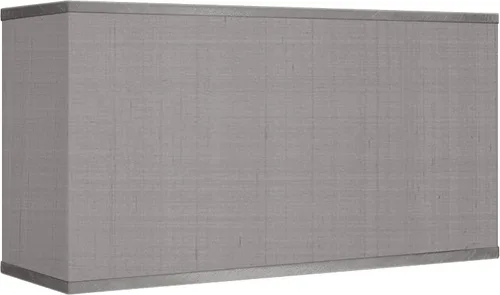Miniatura 6 de Pantalla rectangular para lámpara (premontada) seda sintética texturizada roja grande de 17 pulgadas de ancho x 8 pulgadas de profundidad x 10