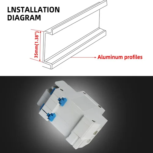 Miniatura 3 de Disyuntor miniatura de bajo voltaje DZ47-63 Montaje en carril DIN, interruptor de corriente residual, interruptor de corriente residual, protección