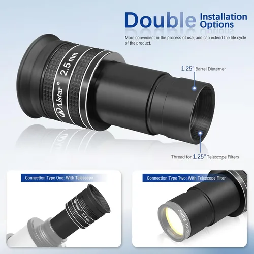 Miniatura 5 de alstar 1.25" 2,5 mm 58-degree Planetario – Ocular para telescopio
